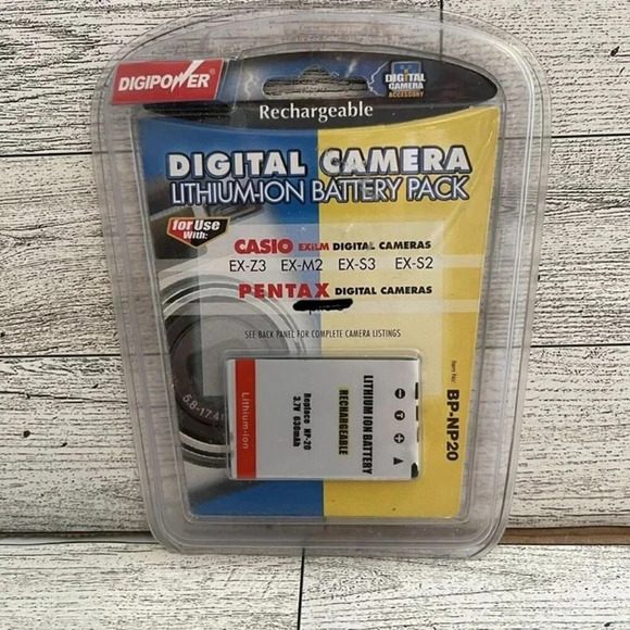 NEW Digi Power Digital Camera Lithium-Ion Battery Pack Casio Pentax Rechargeable - Picture 1 of 3
